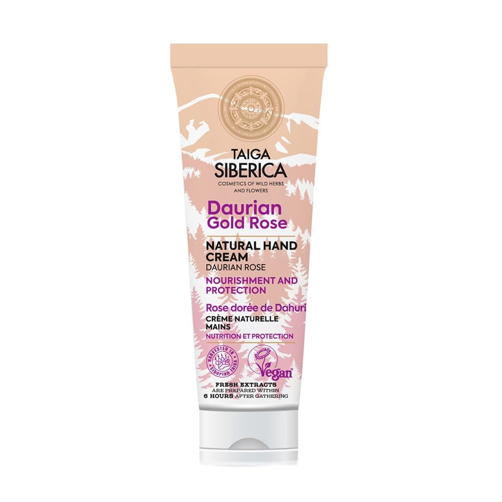 Hand- und Nagelcreme mit Dahurian Rose von EUROBIO LAB, nährende Pflege für Hände und Nägel, 75 ml