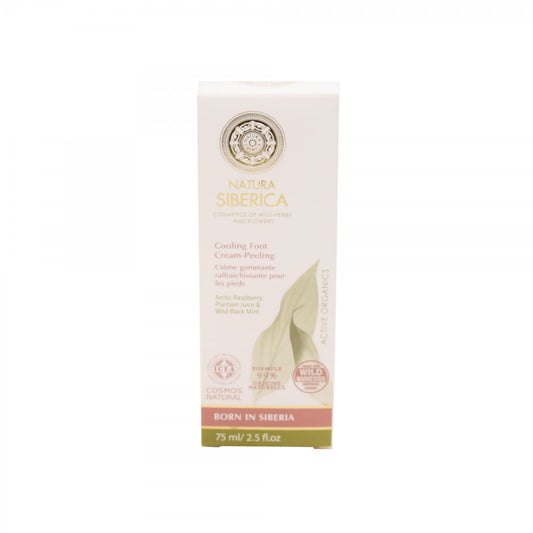 EUROBIO LAB Arctic Raspberry Peeling und kühlende Fußcreme in 75 ml, cremige Textur, frischer Duft, ideal für gepflegte Füße