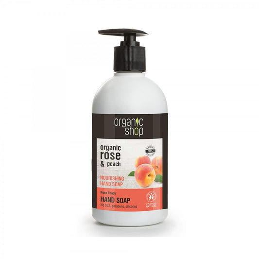 Pflegende Handseife Rose und Pfirsich 500 ml - Biogo.de