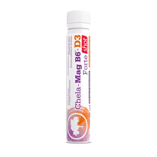 Flasche Chela Mag B6 FORTE Schuss Kirschgeschmack von OLIMP LABS, 25 ml, Nahrungsergänzungsmittel mit Magnesium und Vitamin B6