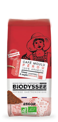 Café molido 100% Arábica Perú 250g ECO BIODYSSEE