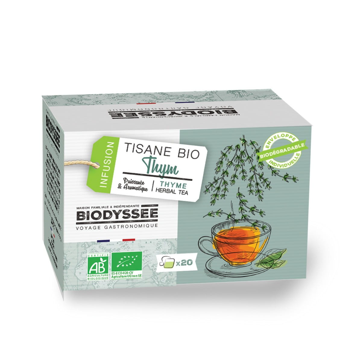 Té de hierbas con tomillo 20x1,5g EKO BIODYSSEE