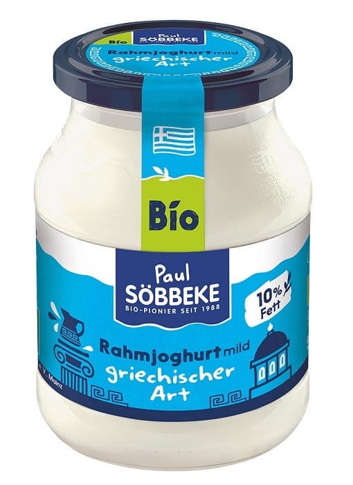 Natürliche griechische Joghurtcreme BIO 500 g (Glas) - SOBBEKE - Biogo.de