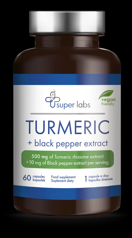 Extrait de curcuma + poivre noir 60 gélules SUPER LABS