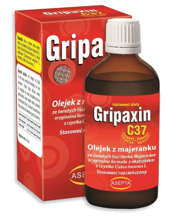 Gripaxin C37 10ml - olej z majoránky a bazalky + extrakt zo skalnice ASEPTA