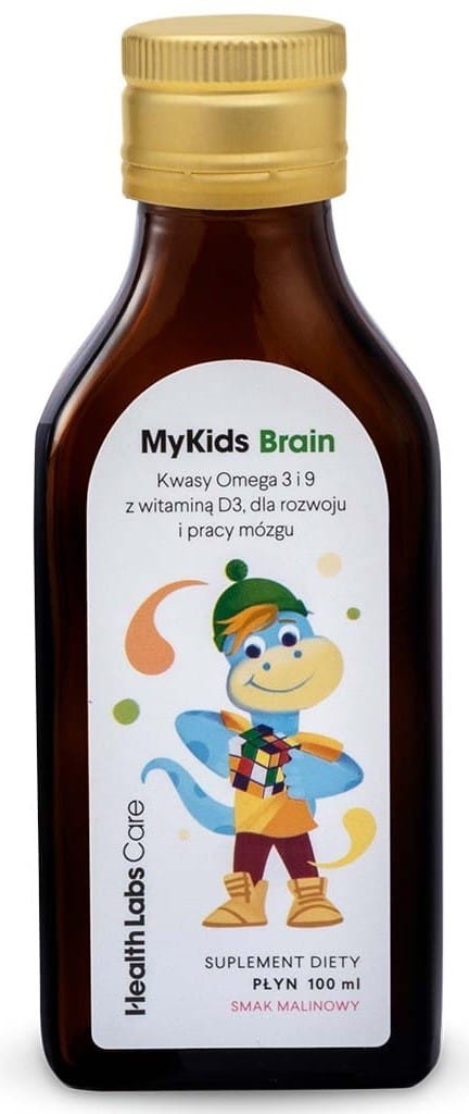 Mykids Gehirn Nahrungsergänzung in 100 ml Flasche, für die kindliche Gehirnentwicklung, von HEALTH LABS.