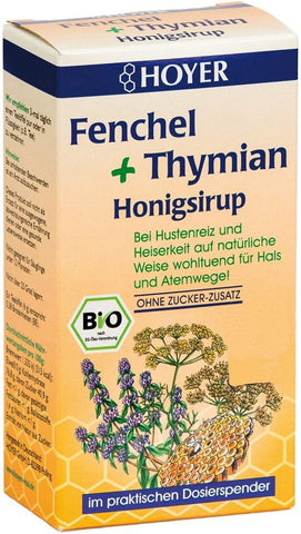 Verkauf Honigsirup mit Fenchel und Thymian BIO 250 g - HOYER