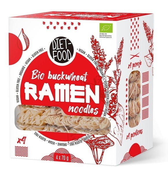 Buchweizennudeln Ramen ohne Klebstoff BIO 280 g DIÄT-FOOD