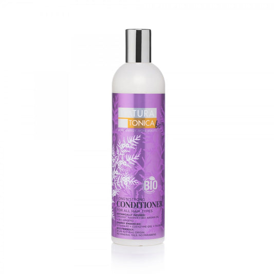 EUROBIO LAB Conditioner für langes Haar, 400 ml, glättet und pflegt das Haar für seidigen Glanz und Geschmeidigkeit.