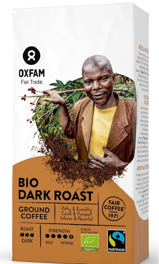 Gemahlener dunkler Arabica und Robusta Kaffee, fair gehandelt, BIO, 250 g, OXFAM FAIR TRADE