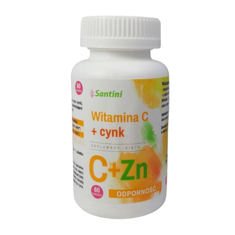 Vitamin C + Zink 60 Tabletten - SANTINI
