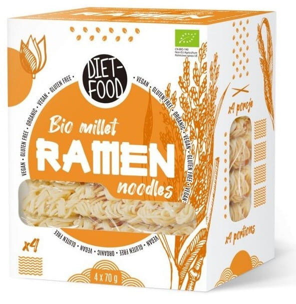 Hirse-Ramen-Nudeln 100% ohne Butter. BIO 280 g DIÄT-FUTTER - Biogo.de Hauptbild