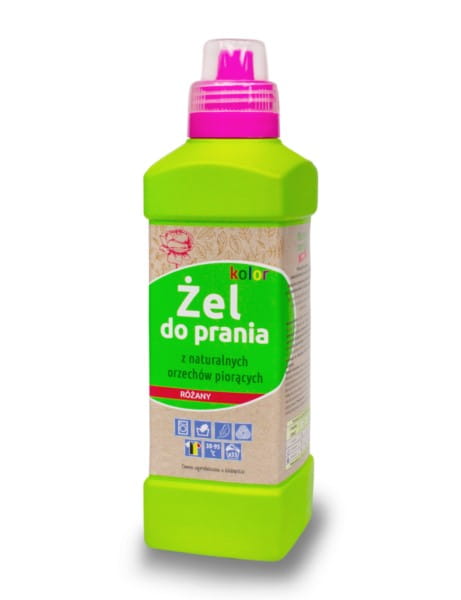 Sanftes Waschgel Rose von ECOVARIANT in 1 kg Verpackung, zeigt die rosa-weiße Flasche mit natürlicher Pflegeformel