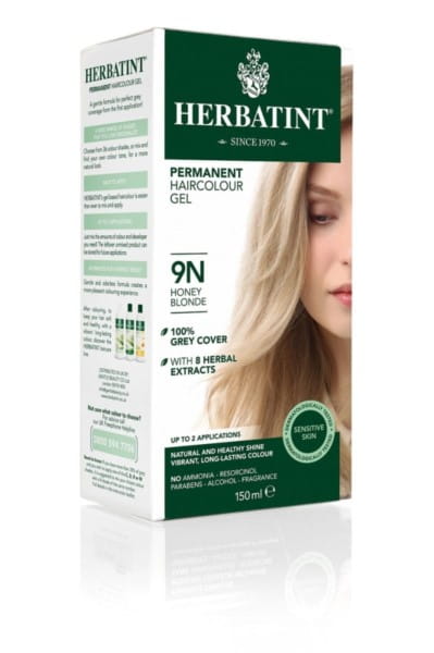 Gelfarbe HERBATINT 9N Honigblond, 150 ml, cremige Haarfarbe in einer Flasche, sichtbar auf dem Produktbild