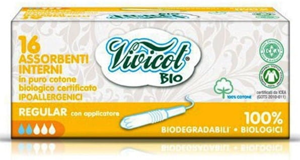 Ampony with a normal applicator of 16 pieces VIVICOT BIO