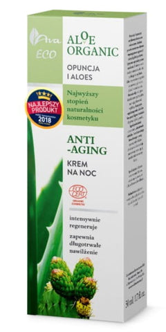 Aloe Organic Night Cream 50ml moisturizes - AVA