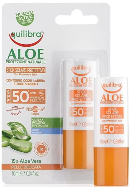 Stick de protección solar SPF 50 + UVA UVB EQUILIBRA