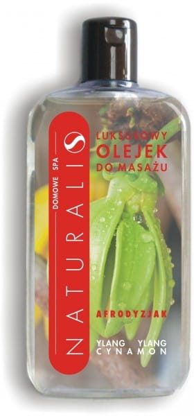 Massageöl mit aphrodisierenden Wirkstoffen in 250 ml Flasche von NATURALIS, flüssiges Öl für sinnliche Massage, naturbelassen