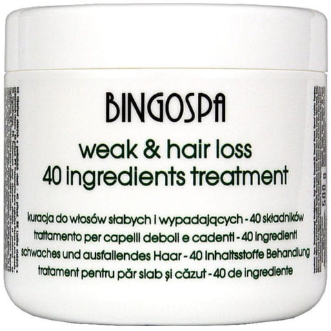 Kúpeľná kúra pre slabé vlasy 500 g BingoSpa