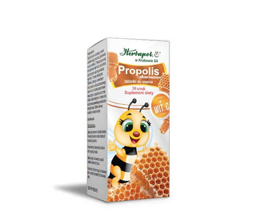 Propolis mit Blütenpollen 30 HERBAPOL-Tabletten - Biogo.de