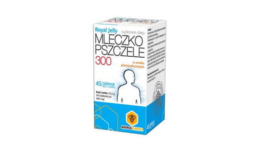 Gelée Royale Tabletten von APIPOL-FARMA, 45 Stück, natürliche Bienenstocknahrung in einer Packung.