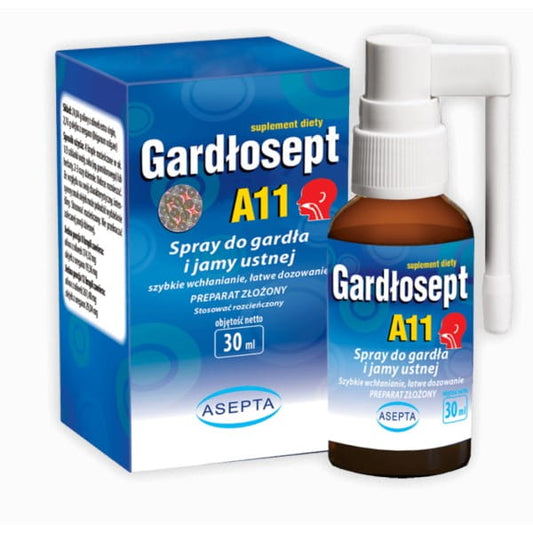 Gardłosept a11 Halsspray 30 ml ASEPTA - Biogo.de