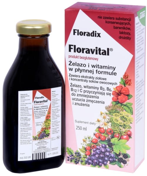 Kräuter - glutenfreier Eisennabe 250 ml FLORADIX - Biogo.de