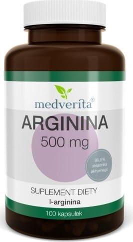 Arginín 500 MG 100 kapsúl MEDVERITA