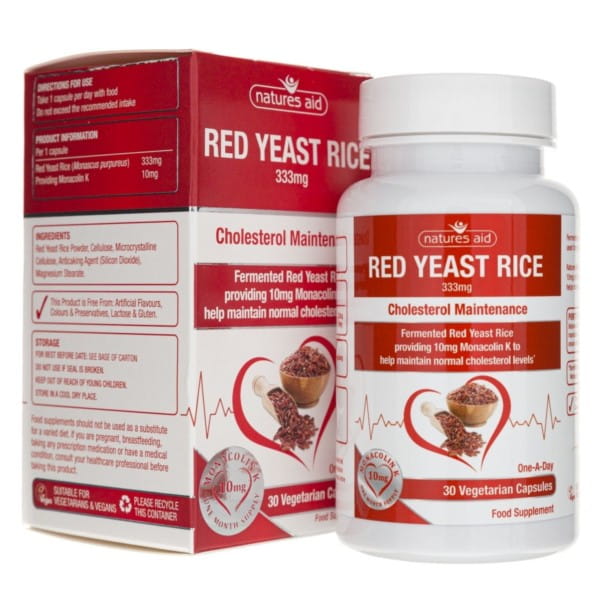 Roter Reis 333 MG 30 Kapseln NATURES AID Cholesterin - Biogo.de