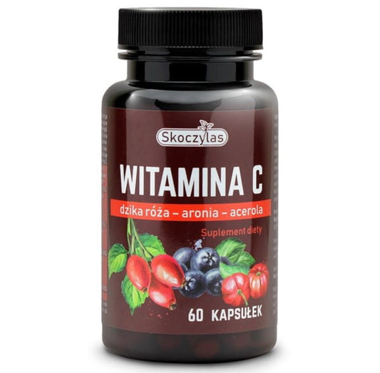 Vitamin C-Trio mit 60 Acerola-Kapseln von SKOCZYLAS zur Unterstützung des Immunsystems, natürliche Vitamin C-Quelle.