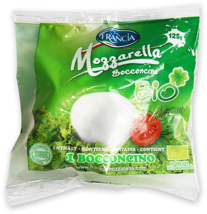Mozzarella (1 große Kugel) BIO 125 g - FRANCIA Hlavní obrázek produktu