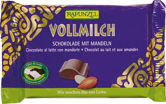 Milchschokolade mit Mandeln BIO 100 g - RAPUNZEL Hover Image