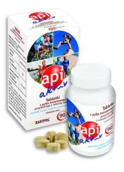 Api-aktive Pollentabletten von Bartpol, 90 Stück, nahe Ansicht der Packung mit Tabletten auf weißem Hintergrund.