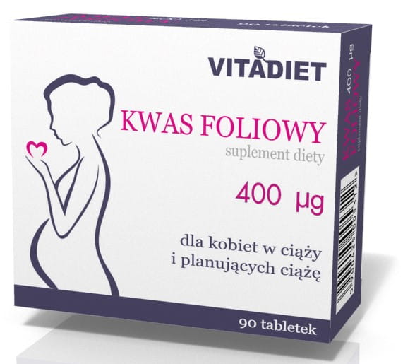 Folic acid 400mcg 90 tab. for pregnant women VITADIET