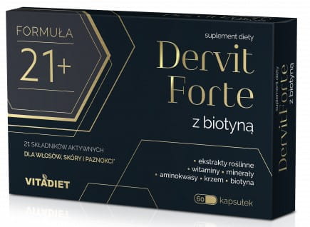 Dervit FORTE mit Biotin 60 Kapseln für VITADIET Haar - Biogo.de मुख्य छवि