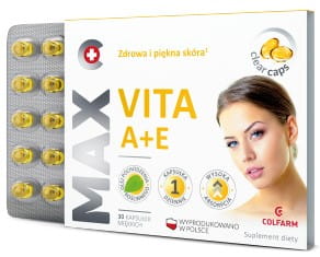 Max vita E 30 Körperwiderstand Hautpflege von COLFARM, Flasche mit Hautpflege-Produkt, Nahaufnahme