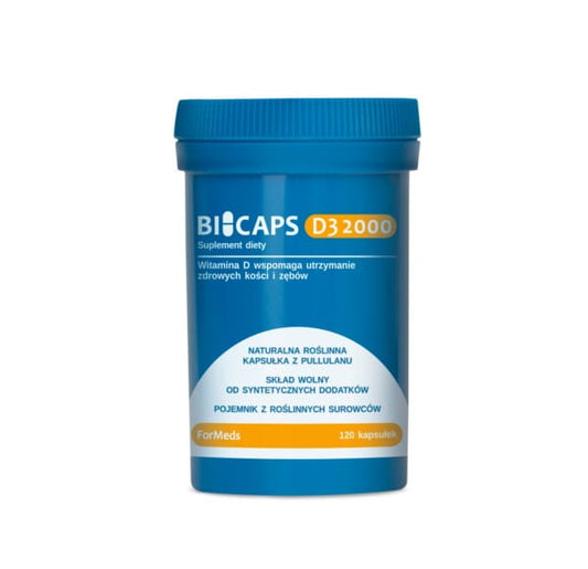 Bicaps Vitamin D3 2000 Kapseln von FORMEDS, 120 Stück, Nahrungsergänzungsmittel für Vitamin D3 Unterstützung