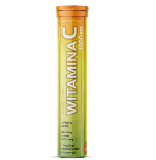 XENICOPHARMA BIO Vitamin C 1000mg Tabletten, helle Verpackung, 20 Stück, Nahrungsergänzungsmittel, Vitamin C Ergänzung