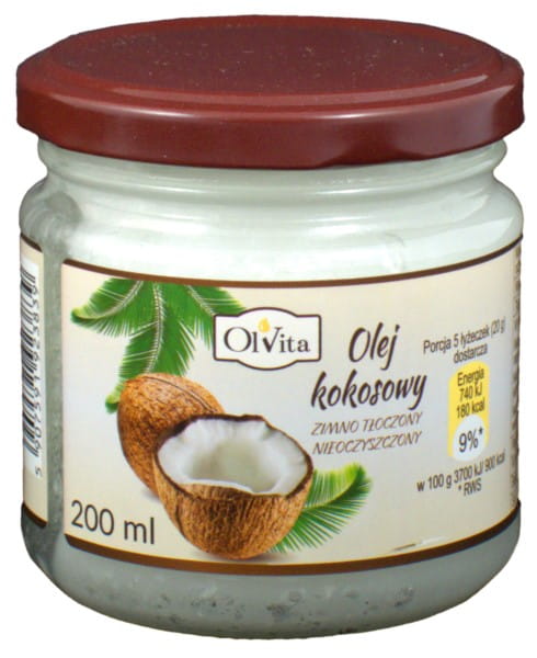 Kaltgepresstes Kokosöl 200ml OLVITA - Biogo.de