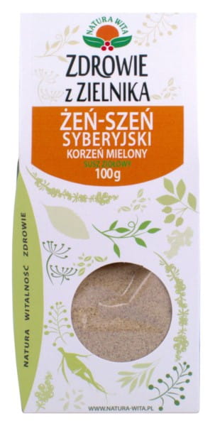Ginseng - Gemahlene Wurzel des sibirischen Ginsengs 100 NATURA WILLKOMMEN - Biogo.de