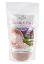 Gemahlenes Himalayasalz von SOUL FARM, 1000 g, feinkörniges Salz in einer transparenten Verpackung mit Salzflocken.