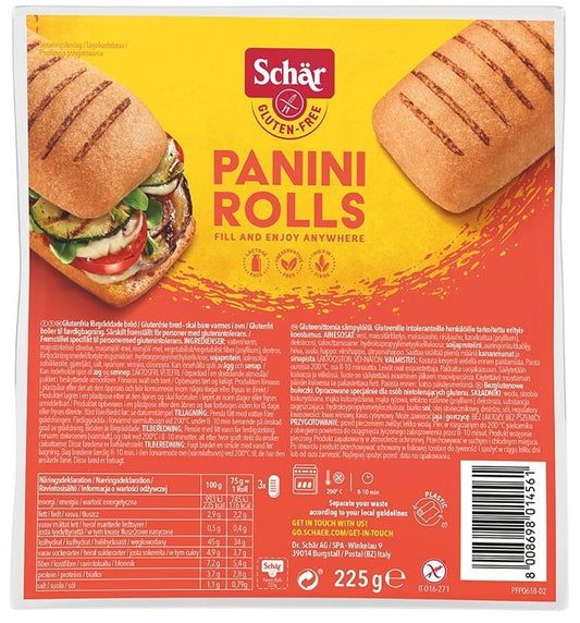 Frisches Panini-Brötchen von SCHAR, 225 g, mit goldener Kruste und weichem Inneren, perfekt für Sandwiches und Frühstück.
