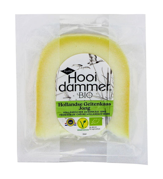 Milder Bio-Käse aus Ziege, 200 g, mit 50 % Fett in Trockenmasse, von BIOPLANET, in Scheiben geschnitten