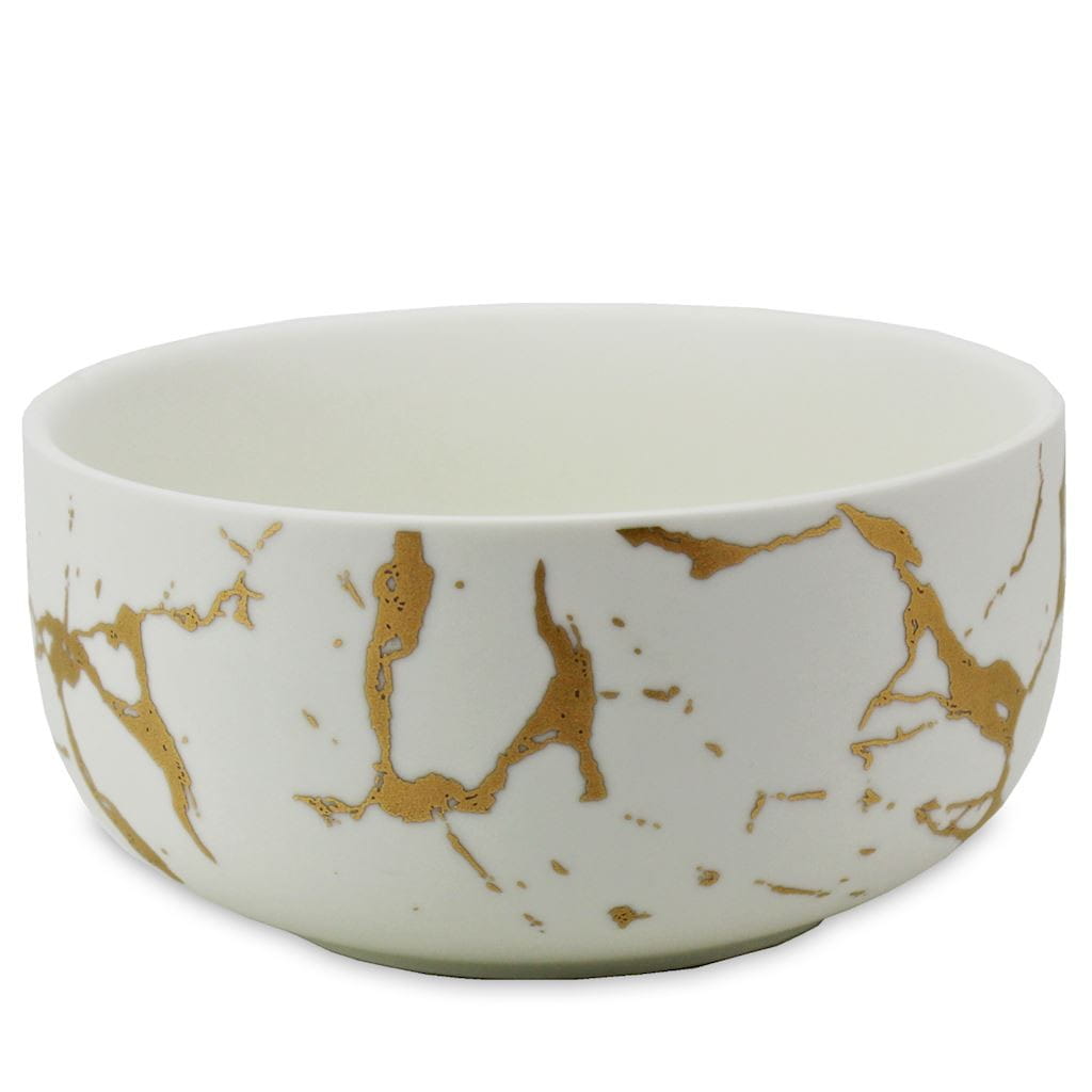 Weiße und goldene Matcha-Teetasse 320 ml - MATCHA MAGIC
