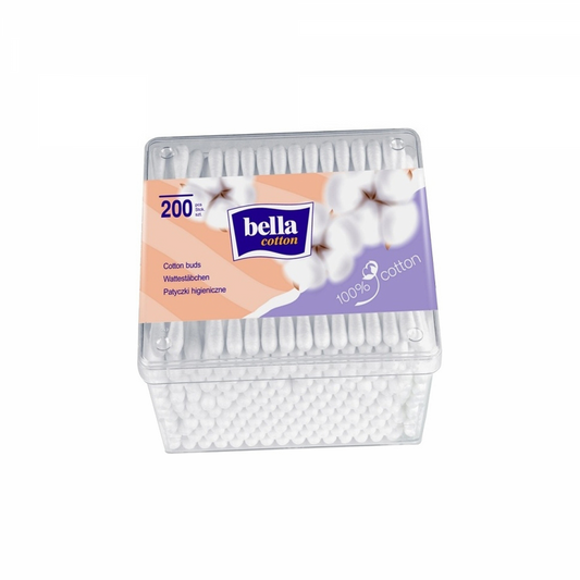 Wattestäbchen 100% Baumwolle 200 Stück - BELLA COTTON - Biogo.de