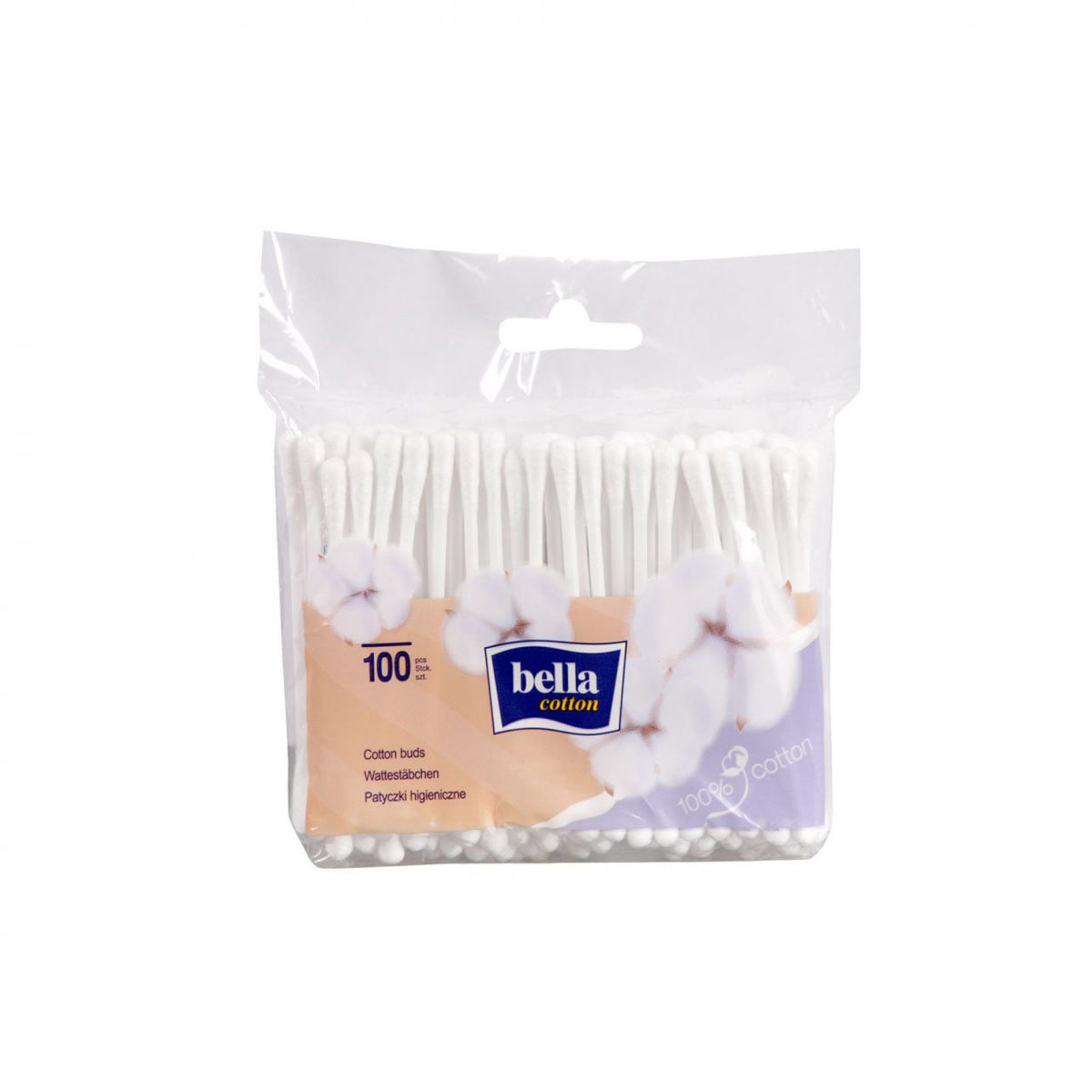 Hygienestäbchen in Folie 100 Stück - BELLA COTTON