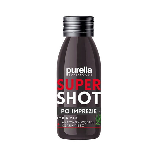 Supershot nach der Party von Purella Food, 100 ml Flasche mit natürlichem Nahrungsergänzungsmittel, ideal zur Erholung nach Feierlichkeiten
