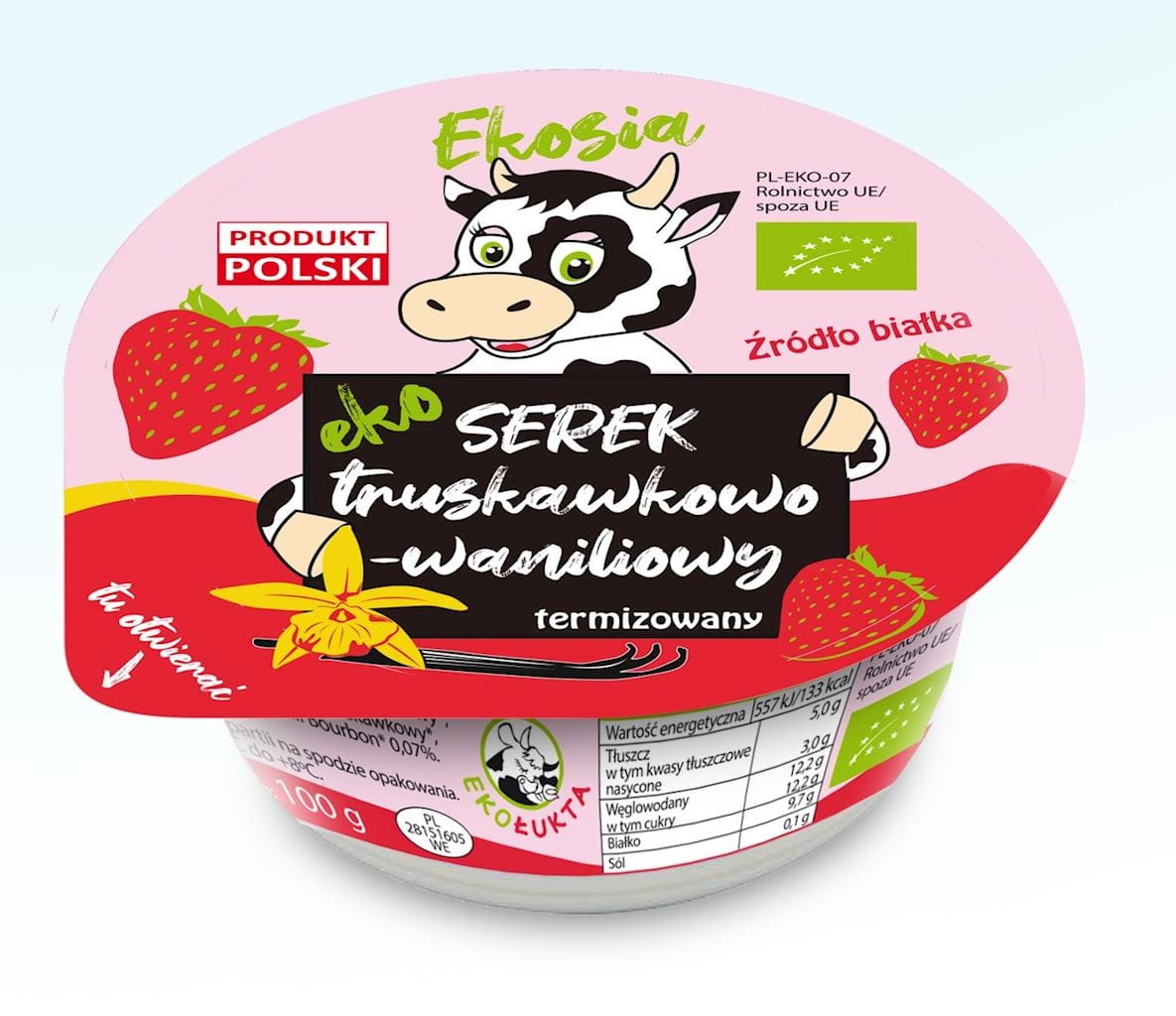 STRAWBERRY VANILLA CHEESE ORGANIC 120 g - ECO LUKTA