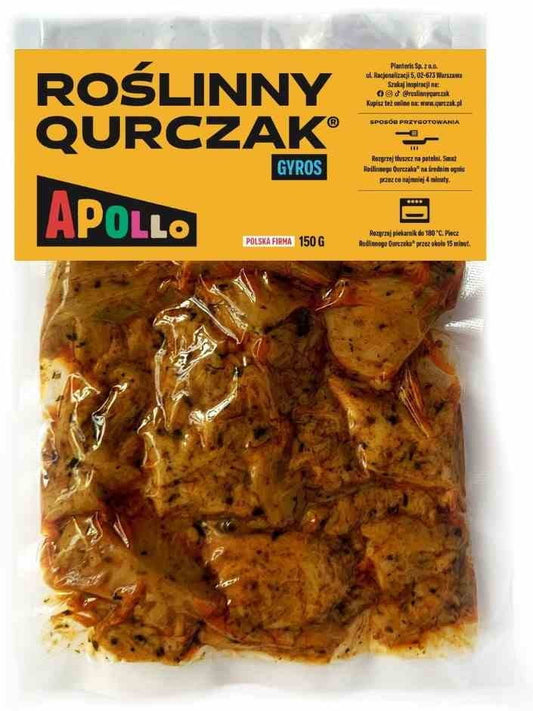 Apollo Gemüse Qurczak® Gyros, 150g, mit frischem Gemüse und würziger Gewürzmischung, in Verpackung.
