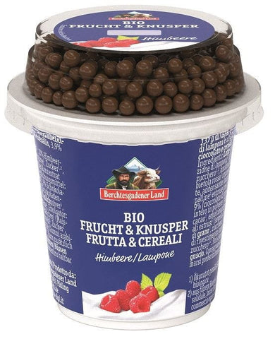 HIMBEERJOGHURT MIT SCHOKOLADENKUGELN BIO 150 g - BERCHTESGADENER LAND